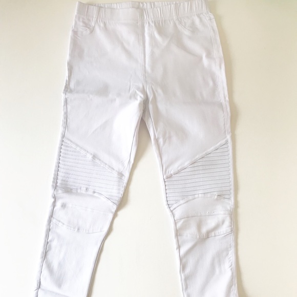 White Moto Leggings - Picture 3 of 3